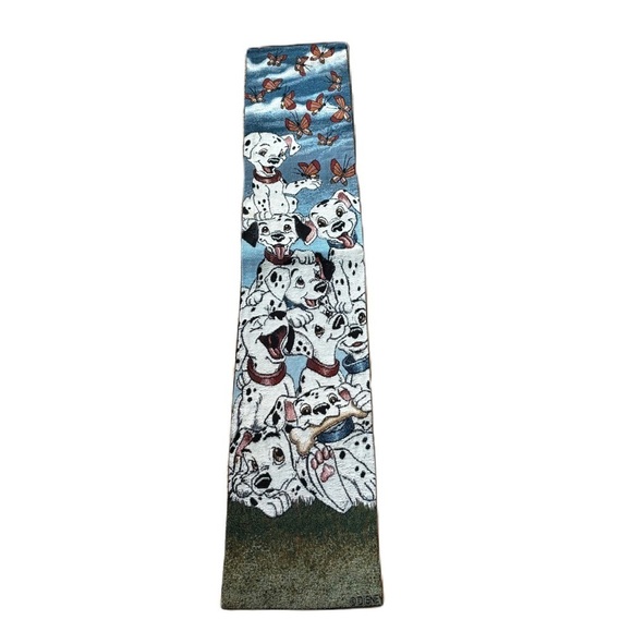 Vintage Disney 101 Dalmations Hanging Tapestry 37 1/2" x 7 1/2" Flag Embroidered - Picture 1 of 4